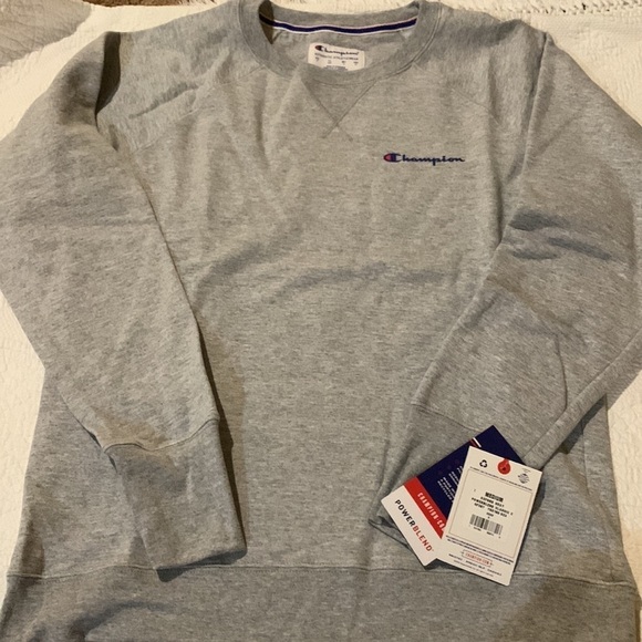 Champion oxford gray power blend classic sweatshirt. Medium. NWT - Picture 4 of 7